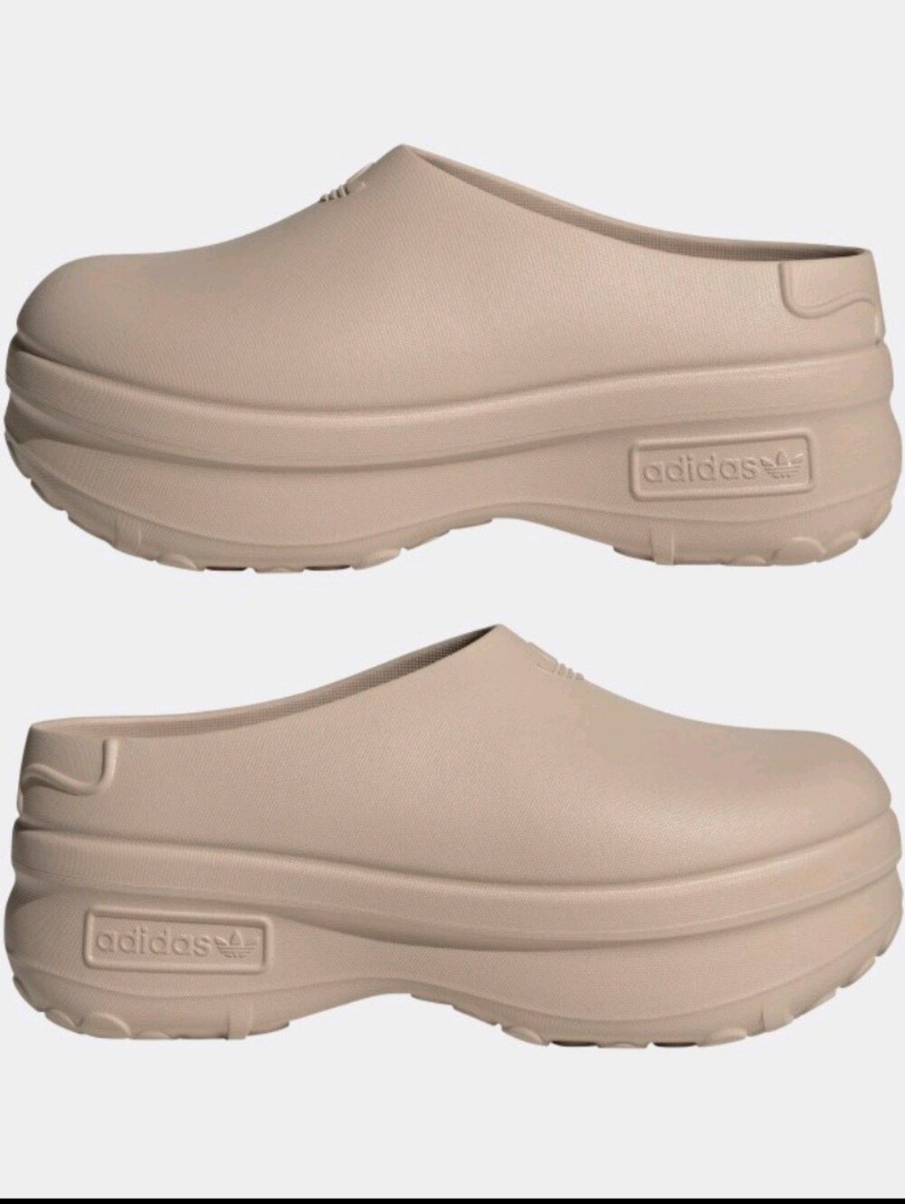 NWT Adidas Originals Adifom Stan Mule Platform Clogs in Wonder Taupe - Size 8 - Picture 11 of 13